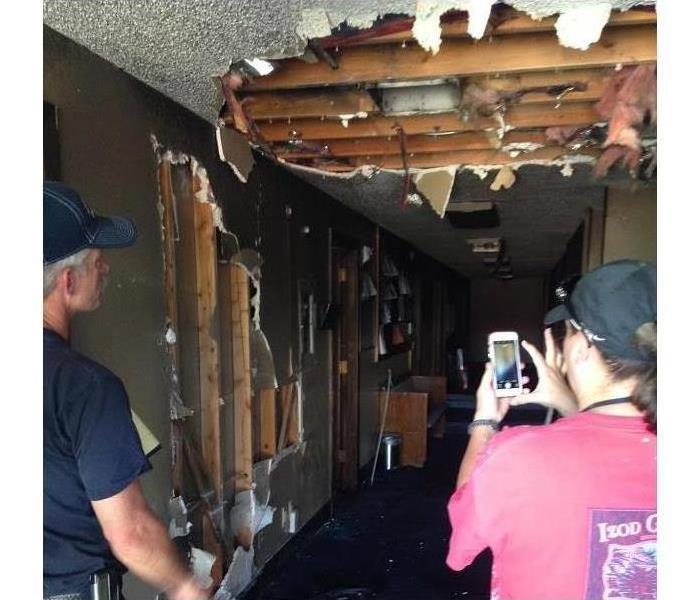 Heavily fire damaged Spokane home