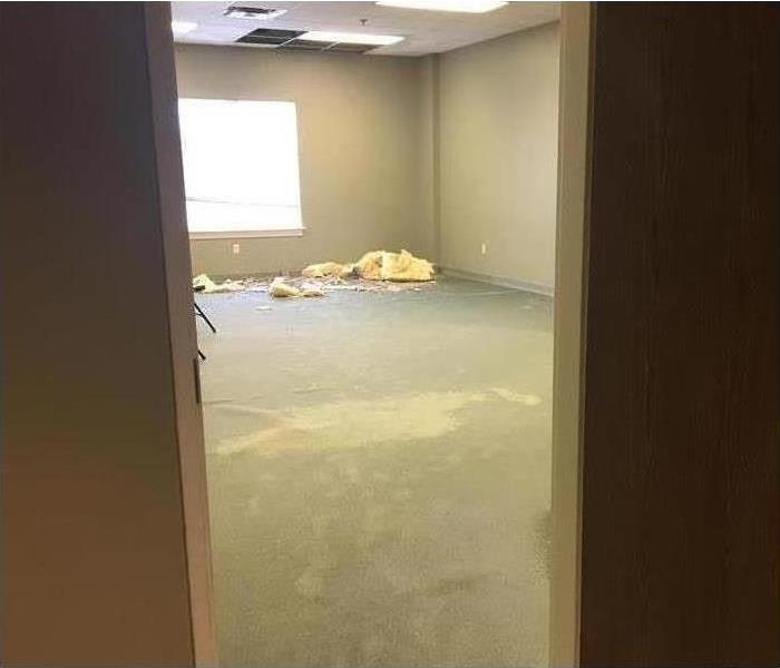 Water damaged office space
